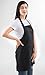 SEW UR LIFE (5 set Black Professional Resist Water Adjustable Extra Long Bib Apron 3 Pockets Home Kitchen Garden Restaurant Cafe Bar Pub Bakery for Cooking Chef Baker Servers Craft Unisex