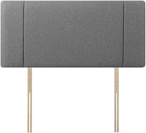 Chenille Fabric Portobello headboard, Bed head, Cheapest Price, Colours & Heights Available (Grey, 4ft Small Double 20" High)