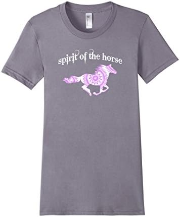 Women's Horse Gift T shirt Spirit Of The Horse Dressage Riding Tee Medium Slate