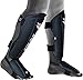 RDX Shin Guards Kickboxing Muay Thai, SATRA SMMAF Approved, Premium Maya Hide Leather, Leg Instep Protection Pads, MMA Martial Arts Kicking Sparring Training Gear, BJJ Karate Boxing Taekwondo, Black