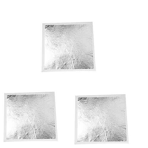 VILLCASE 300pcs Gilding Foil Imitation Leaf DIY Art Crafts Silver Foiled Decorations