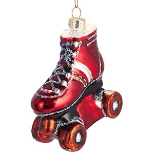Rode skeelers kerstbal – ca. 9 cm