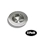 Circular Recessed Sliding Door Handles Round Flush Finger Pulls Diameter:2-1/2 in Stainless Steel 2 Pack