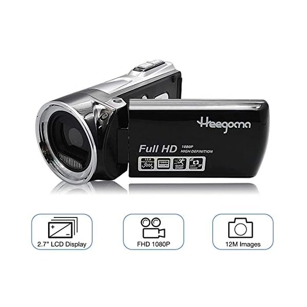 Heegomn Digitale Videokamera für YouTube Vlogging, 1080p Video Camcorder für Kinder/Kinder/Anfänger/Jugendliche