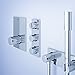Grohtherm F 3-Handle Triple Volume Control Trim with Round Handles