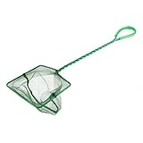 Dimart Green Twisted Grip Nylon Fishing Dip Net 4" x 3.5" for Aquarium Fishbowl