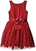 ZUNIE Girls' Printed Glitter Mesh Dress with Bow