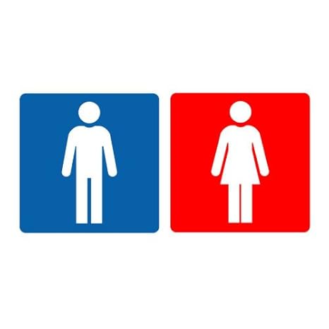 Amazon Co Jp ピクトグラム 男女トイレ 2枚セット ステッカー