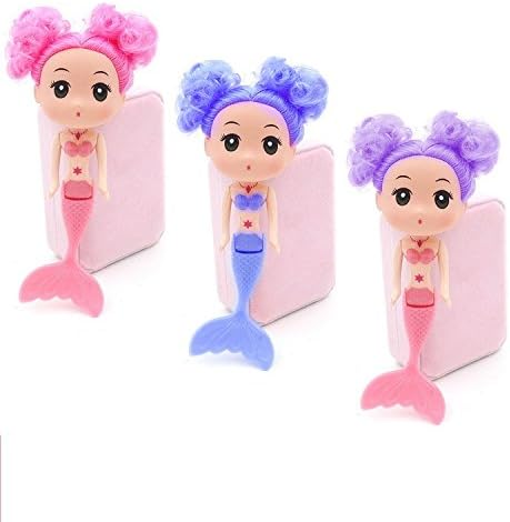 NLQSNET Mermaid Doll Toy 16cm for Girls Birthday Gifts Cake Decoration ornaments Sand castle Swimming Pool Bath doll 1 Piece (Random Color)