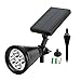 LeaningTech Outdoor LED Solar Spotlight Light/ In-ground Lights –Waterproof, Flag 180°angle Adjustable and 4 LED Solar Outdoor Lighting, Spotlights, Security Lighting for Garden, Pool Pond Patio, Deck, Yard, Garden
