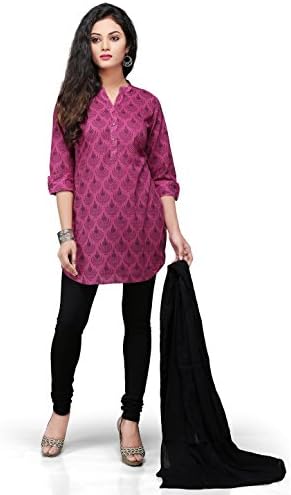 Vastra Vinod Lt.Magenta Cotton Readymade Kurti with Legging