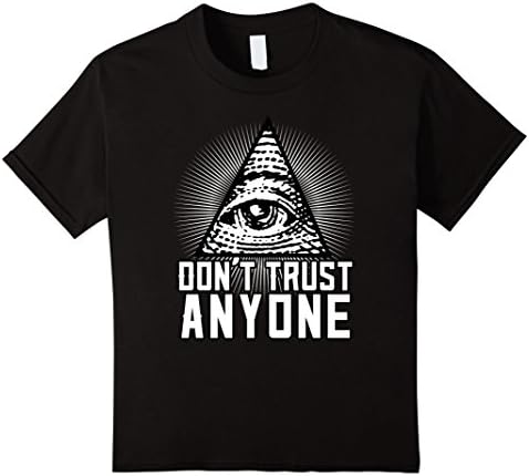 Kids Illuminati Shirt - Don't Trust Anyone 10 Black