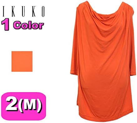 Amazon イクコ Av100d2 7分袖 シンプルドレープネック チュニック サイズ2 2 Mサイズ Or 03オレンジ 2 Mサイズ Or 03オレンジ ワンピース チュニック 通販