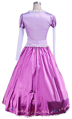 Deluxe Adult Women's Tangled Rapunzel Princess Costumes Back Laced-up Strap - Image 4