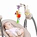 eurofield Baby Plush Rattle Toy, Hanging Stroller Toy with Squeaker,Teether, Colorful Monkey Animal Stuffed Plush Toy for Kid (Monkey, 7.9