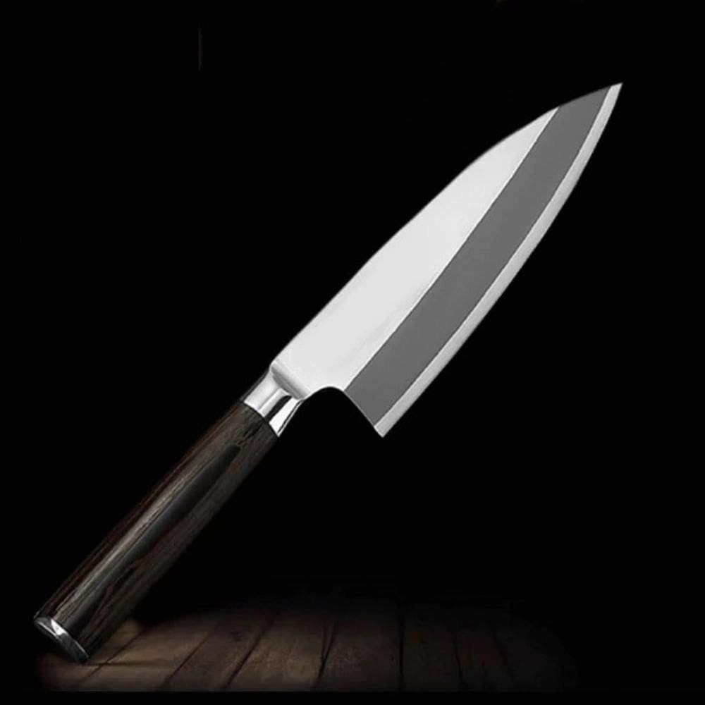 Cuchillos de cocina japoneses para cortar atún, de acero inoxidable, para sashimi y sushi, 6.5