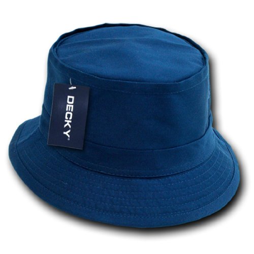 Decky Inc UniSex Fishermans Bucket Summer Cotton Hats 450 Navy L/XL