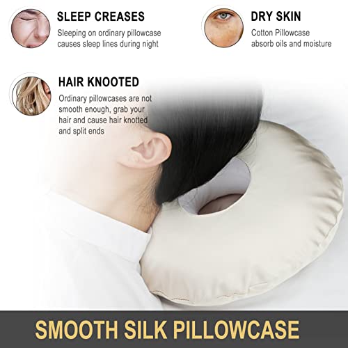 Removable Ear Piercing Pillows with Hole for Side Sleeper Ear Pain
