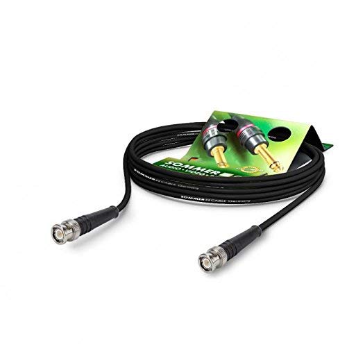 Sommer Cable Coaxial RF BNC Cable RG-Classic 50 Ohms RG58 / Cu Low Loss, BNC/BNC Hicon, Noir (10m - 32,8ft) - Made in Germany by Sommer Cable