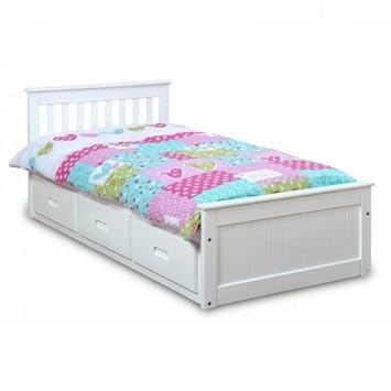 Amani 3ft Single Captain Cabin Storage Solid Pine Wooden Bed Bed