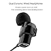 OUCOMI In-Ear Wired Headphones, Dual Dynamic Drivers Stereo Earphones Black