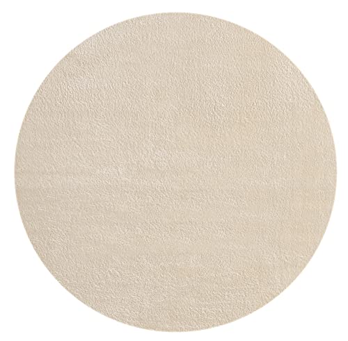 Mia´s Teppiche Taos – kuscheliger Kurzflor Teppich in Felloptik, super Soft & waschbar bis 30°C, mit Anti-Rutsch-Unterseite, Wohnzimmer & Schlafzimmer