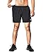 Roadbox Mens Running Shorts 5 Inch Quick Dry Gym Athletic Workout Traning Tennis Shorts with Liner and Zipper Pocket Black