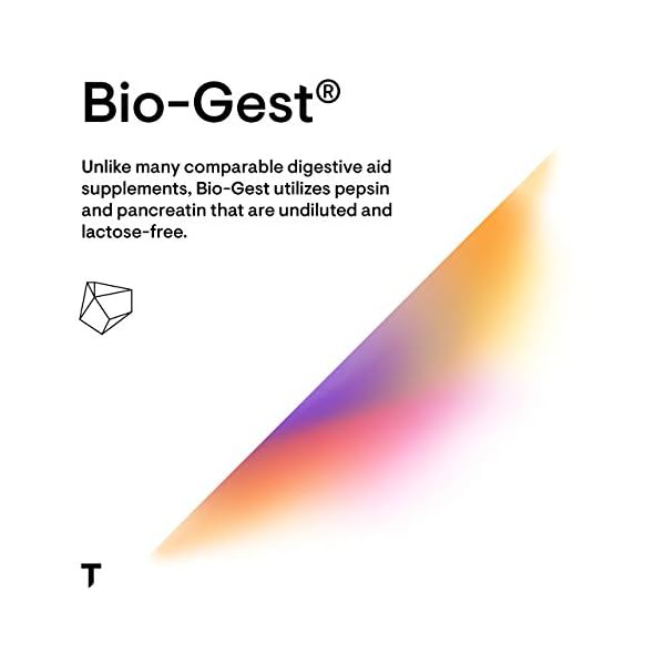 Thorne BioGest Blend of Digestive Enzymes to Aid Digestion Gut Health Support with Pepsin