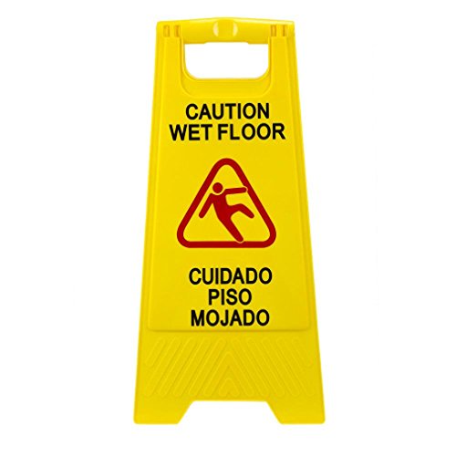 Boss Cleaning Equipment B200580 Yellow Caution Wet Floor