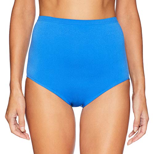 Ahh By Rhonda Shear Women s Nautral Waist Seamless Panty, Royal, Large