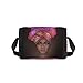 Lunch Bag African American Woman Square Tote Bag Picnic Travel Organizer Lunch Holder Lunch Handbags Box