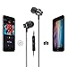 In-Ear Earbuds With Selfie, Kicoeoy Wired Earphones Stereo Bass Headphones Noise Cancelling Headset With Built-in Mic and Volume Control 3 Extra Silicone Ear buds(S/M/L) (Black)