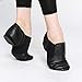 MSMAX Womens Leather Jazz Shoes Slip on Ballroom Dance Practice Teaching Shoe Black 9 M US Women