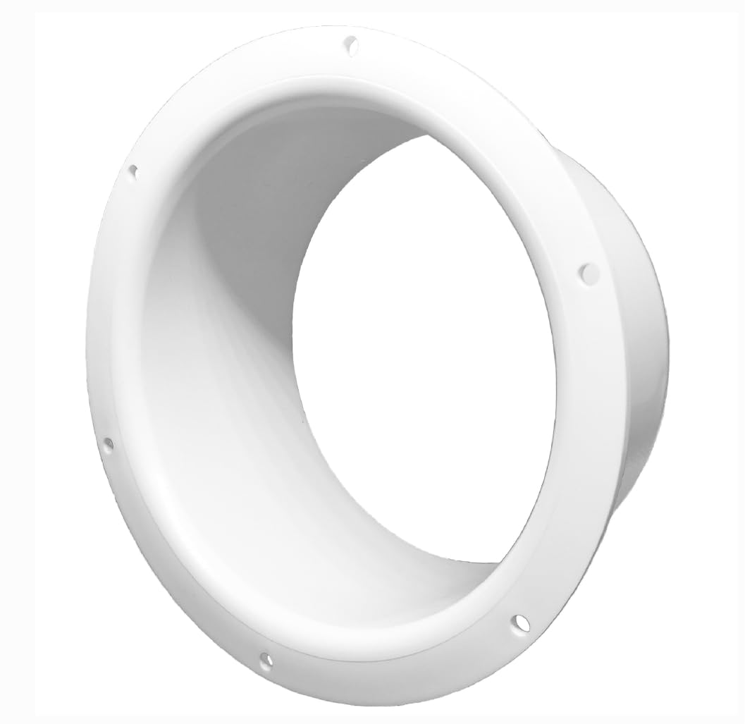 H&C Vent Connector Flange │ Air Ventilation Pipe Connectors for Ducting Flex Aluminium Tube PVC Duct Flexible Hose │ Wall Plate Backdraft Shutter Gravity Valve │ Tumble Dryer Extractor fan Conditioner