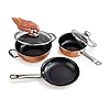Non-Stick-Cooking-Pans-and-Pots-Set-5-pcs-Oven-Safe-Copper-Cookware-Saucepan-Pots-with-Lids-Kitchenware-Frying-Pan-by-Nuovva Non-Stick Cooking Pans and Pots Set - 5 pcs Oven Safe Copper Cookware - Induction Hob Saucepan Pots with Lids…