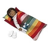 Doll Bedding Striped Pattern Reversible Sleepover Doll Bag for 18