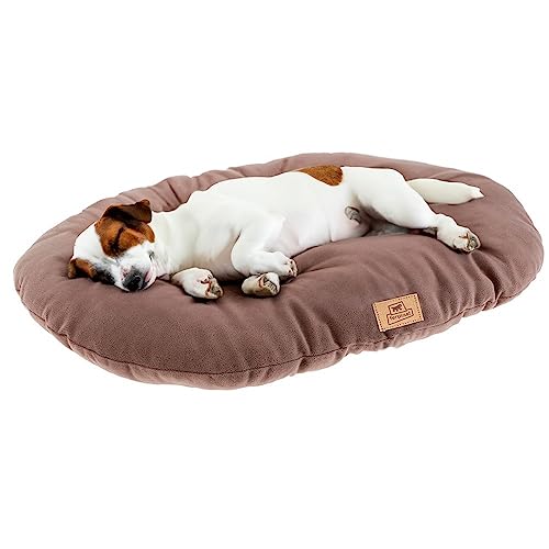 Ferplast Hondenmand RELAX MICROFLEECE, Middelgroot Hondenbed honden en katten, Warm en Zacht Microfleece Kussen, Machine wasbaar, 78 x 50 x 12 cm. Dovegrijs