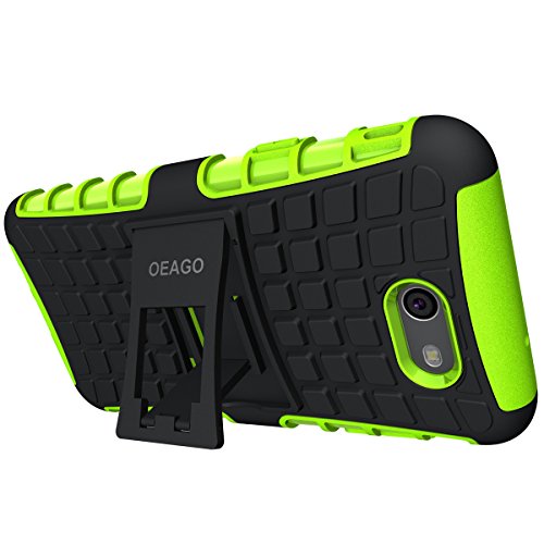 Galaxy J7 V Case, Galaxy J7 Prime Case, Galaxy J7 Perx Case, Galaxy J7 Sky Pro / Galaxy Halo Case, OEAGO Samsung Galaxy J7 2017 Case Tough Rugged Dual Layer Protective Case with Kickstand - Green - Thumbnail 3