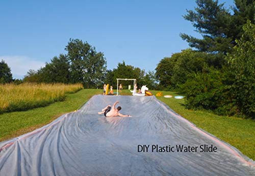 AITREASURE 10ft × 20ft Greenhouse Film 6.3 mil Garden Clear Polyethylene Plastic Covers 160 GSM for Greenhouse Plants Windproof Frost& Dust Proof (one Pack)