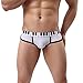 Men's Underwear,Neartime Thin Boxers Light Men Shorts Briefs Musical Note Type (S, White)