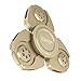 XDesign Tri-Spinner Fidget Focus Toy Stress Reducer for Kids and Adult [Premium Metal Frame] Easy Flick and Spin Figit Hand Finger Toys, Perfect for Class, Work, Home [Metal-Alloy Series] - Gold