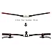 Jessica Acekit Lightweight 31.8mm (1 1/4 inch) Aluminium Alloy Bicycle Handlebar for Road Bike Mountain Bike(760mm-Red-Riser Bar)