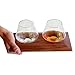 Sempli Cupa-Lift 2 Walnut Serving Tray for 2 Sempli or other Glasses in Gift Box - Cup Lift