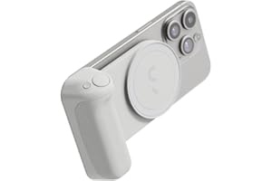 ShiftCam SnapGrip – Phone Camera Grip with Magnetic Mount, Wireless Shutter Button, Built-in Power Bank, Qi Wireless Charging & Tabletop Dock – Compatible with iPhone & Android – Stone