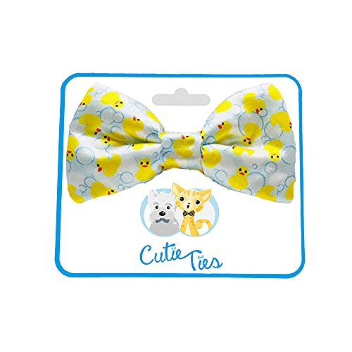 Cutie Ties Dog Bow Tie Rubber Duckies Deluxe Quality 4" with Easy Slip