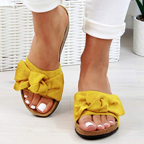 Haomigol-Women-Bowknot-Flat-Sandals-Slip-On-Open-Toe-Slides-Sandals-Casual-Platform-Slipper-Sandals-Summer-Strappy-Sandals