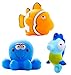 Mara's Box Large Educational Water Squirties Ocean Animals. 6 Pack. Bath Organizer + 4 Strong Suction Cups with Hooks. Fun Bathtub Mildew Resistant Floating Squirter Toys for Baby, Toddlers, Kids.