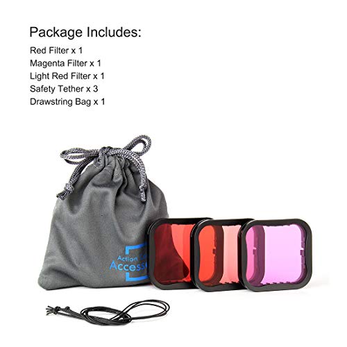Underwater Camera Dive Filters for GoPro Hero 5, 6 and 7 Black Super