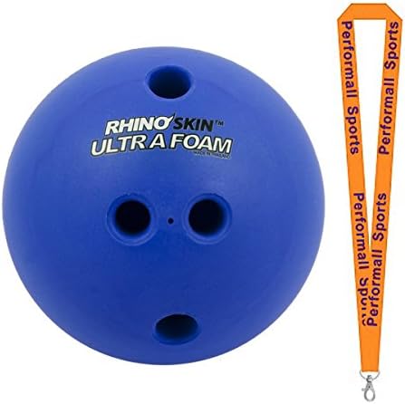 Champion Sports Bundle: Rhino Skin 2.5 lb Foam Bowling Ball Royal Blue with 1 Performall Lanyard RSFB25-1P