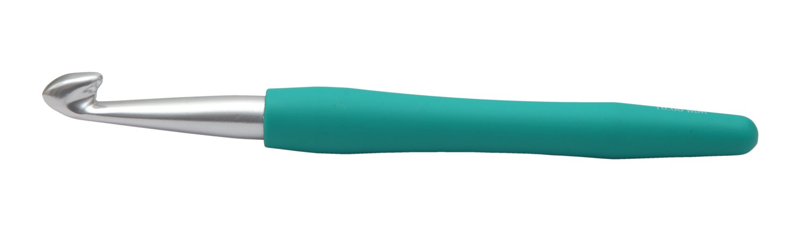 KnitPro KP30918 10 mm Waves Aluminium Crochet Hook, Sea Green